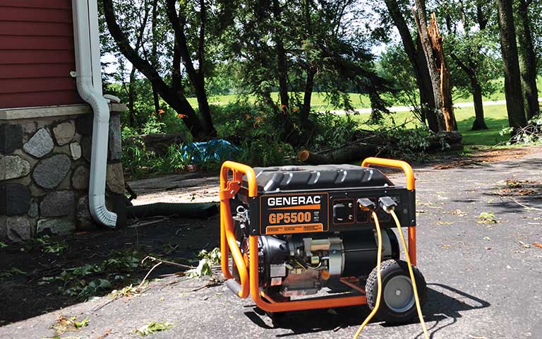 Generac GP 5500 generator outside